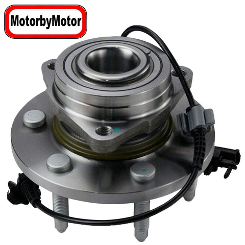 Front Wheel Bearing And Hub Assembly 6 Lug With ABS For 4WD Vehicles Fits Chevy Silverado Suburban Tahoe GMC Sierra 1500 Yukon XL Cadillac Escalade ESV EXT 4x4 Low Runout Noise Free Operation