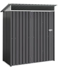 5x3 Ft Outdoor Storage Shed With Window, Metal Garden Shed, Lockable Single Door, Weather-Resistant And Waterproof Tool Organizer