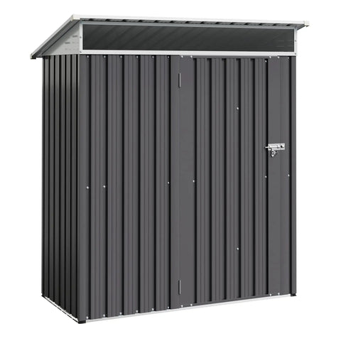 5x3 Ft Outdoor Storage Shed With Window, Metal Garden Shed, Lockable Single Door, Weather-Resistant And Waterproof Tool Organizer