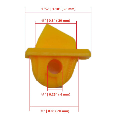Front Upper Nylon Insert For Tire Changer Duck Head Mount Demount Tool, Rim Edge Protector And Plastic Guard, 6 Pack, close-up view