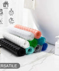 Extra Long Non Slip Bath Mat 39 X 16 Inch Machine Washable Shower Rug With Heavy Suction Cups And Fast Drain Holes Navy Blue stacked in various colors.