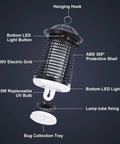 Outdoor And Indoor Mosquito Killer Zapper With Beastly 4200V High Powered Waterproof Design, showing components and features