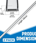 Heavy Duty Commercial Door Astragal Weatherstrip 2 Pack 42 Inch dimensions image showing 42 inch aluminum seal details.