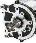 Heavy Duty 72V 1500W Brushless Differential Motor With Rock Solid Build And Kickass Torque For Trikes Golf Carts Mobility Scooters Go Karts Atvs Featuring 16 Tooth Spline Drive System close-up of gear and motor components.