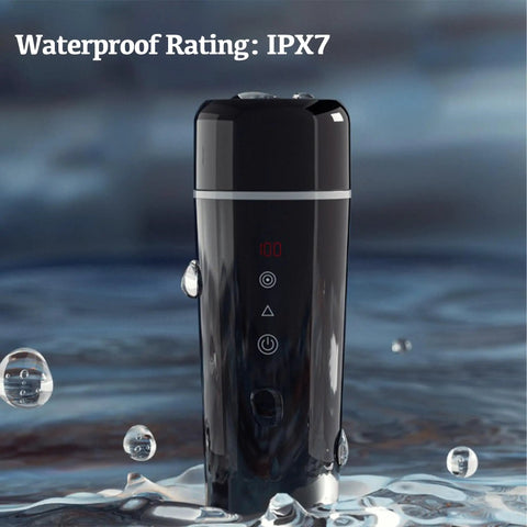 Road Warrior 420ml Portable Water Heater And 12V 24V Travel Kettle straight up reliable with IPX7 waterproof rating in water.