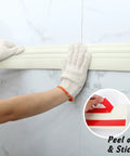 Installing Self Adhesive Baseboard Trim Kit With Peel And Stick Design Hardened Yet Flexible Caulk And Chair Rail Molding