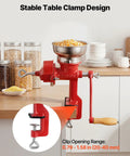 Manual Grain Mill With Low Hopper Hand Crank Cast Iron Grinder For Wheat Grains Spices Coffee Beans And Nuts Heavy Duty Table Clamp Dust Cover Non Electric Milling For Fresh Flavor At Home installed on counter