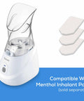 Steam Inhaler For Fast Drug Free Congestion Relief With Adjustable Steam Control, Universal Mask, and menthol pads visible