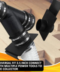 Heavy Duty 2 Pack 2.5 Inch Dust Collector Blast Gates, black ABS plastic connectors for easy mounting and airflow control.