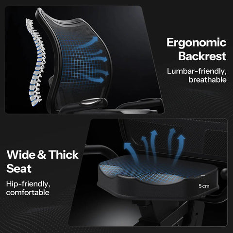 Recumbent Exercise Bike For Home Gym With Magnetic Resistance backrest and seat detail showing ergonomic design.