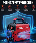110V Pulse Welder For DIY Pros, 20 To 200A 2 In 1 Stick And TIG with 5-in-1 safety protection features