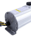 Heavy Duty Electric Hydraulic Trailer Brake Actuator 1000 Psi with wiring harness and aluminum casing viewed from side.