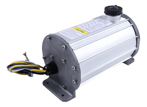 Heavy Duty Electric Hydraulic Trailer Brake Actuator 1000 Psi with wiring harness and aluminum casing viewed from side.