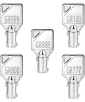 Key Set For Speed Queen GR777 GR800 GR888 GR100 GR999 Commercial Washers And Dryers, Naerza Lock And Key System displayed