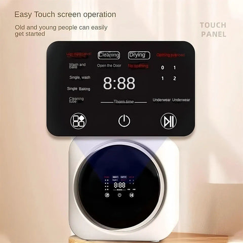 Apartment Laundry Cheat Code Compact Portable Washer And Dryer Combo Mini Front Load Tumble Machine With Lcd Touch Screen control panel display