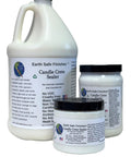 Protect Your Driveway And Patio Floors With This Water Based Clear Sealer That Glides On Smooth As Butter Zero Hassle Cleanup Just Wipe It Away With Warm Soap And Water All Year Long In The Usa, showing three sizes of eco-friendly Candle Crete Sealer.