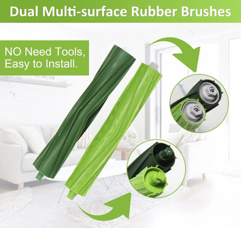 All In One Replacement Parts Kit For Roomba S9 Series Vacuum Cleaner, Easy To Install dual rubber roller brushes