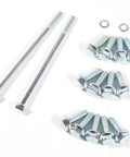 Heavy Duty Oil Pan Bolt Kit For Chevy Gm Ls Series Engines Ls1 Ls3 Lq4 L92 featuring zinc-coated steel bolts and washers.