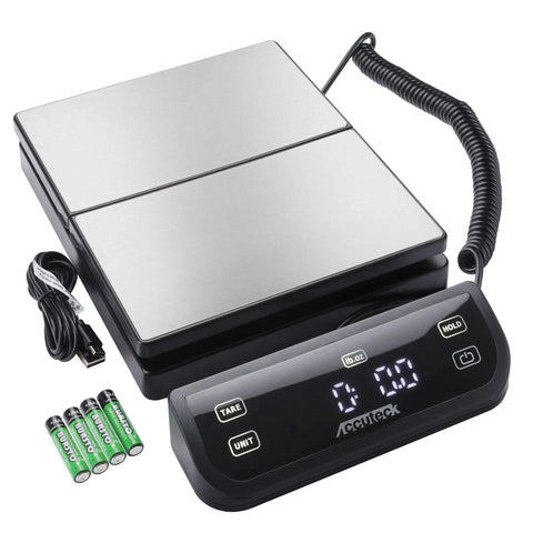Heavy Duty 150Lb Digital Shipping Scale with 0.1oz Precision, Stainless Steel Platform and Touch Screen Display for Bulk Shipping
