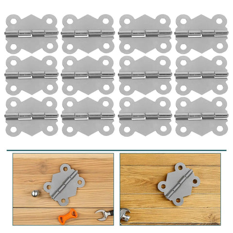 24 Piece Vintage Butterfly Hinges With Replacement Screws For DIY Furniture Projects Sturdy Iron Hardware With Old School Classic Look Decorative Hinges For Jewelry Boxes Bookcases Cabinets And More