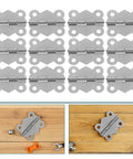 24Pcs Vintage Butterfly Hinges Set With Replacement Screws for DIY home decor, shown arranged on a wooden surface, highlighting design.