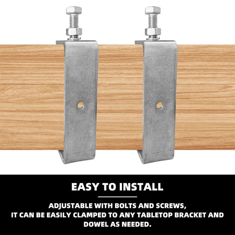 2 Pack 304 Stainless Steel C Clamps With 120mm Wide Jaw Opening Heavy Duty Clamps With Ring And J Hook For Woodworking Welding Beams