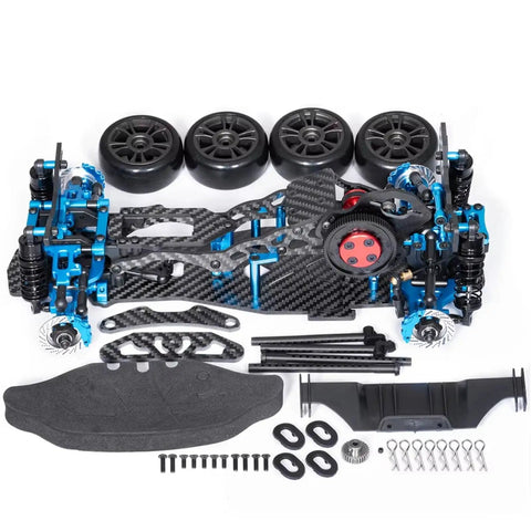 Tool Free RC Chassis Frame Parts Upgrade Kit For 1 By 10 Drift Cars D5 Style Lightweight Alloy Frame Set components display