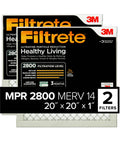 20x20x1 Air Filter MERV 14 For Home HVAC, 2 Pack MPR 2800 Ultrafine Particle Pleated Electrostatic, packaging view
