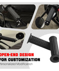 25mm One Inch Universal Vintage Motorcycle Hand Grips With Open End Anti Slip TPU For Cafe Racer Cruiser Dirt Bikes