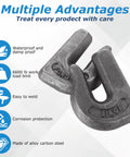 10 Piece Go-To Weld On Chain Grab Hook Set 3/8 Inch Grade 70 Forged Heavy Duty Weldable Hooks For Cars 6600 Lb Working Load Limit