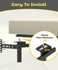 Easy installation of No Sweat Install Heavy Duty Headboard Brackets For Metal Bed Frame with adjustable design in matte black.
