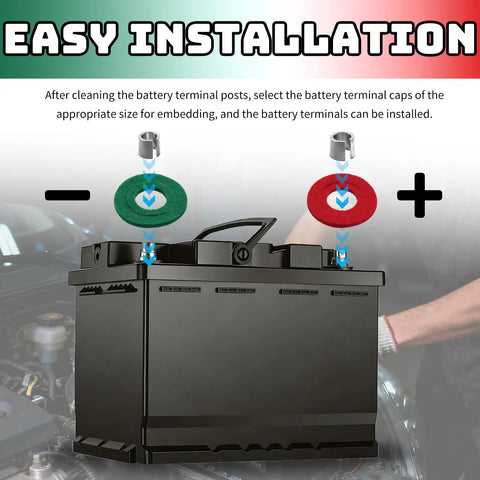 4 Pack Battery Terminal Shims Kit For Cars And SUVs With Positive And Negative Post Washers Restores Tight Metal Contact Ends