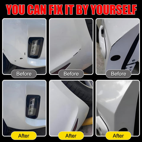 Before and after car scratch repair using Toyota Touch Up Paint Ruby Flare Pearl 3T3 Kit With 2YD Included 2 In 1 Scratch Remover Pen