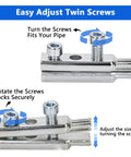 Basin Wrench And Broken Pipe Extractor Tool Set With adjustable twin screws for pipe fitting and secure locking.