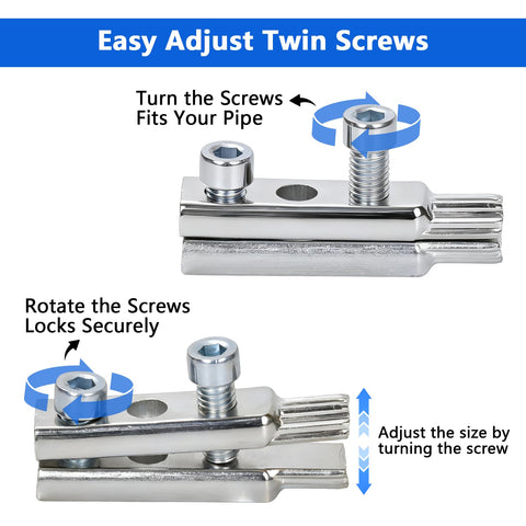 Basin Wrench And Broken Pipe Extractor Tool Set With adjustable twin screws for pipe fitting and secure locking.