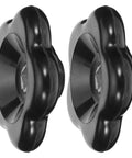Two Pack Black Bakelite Handwheel Valve Handles For Outdoor Spigot And Hose Bib, 60mm Diameter, 7x7mm Square Hole, Broad Fit