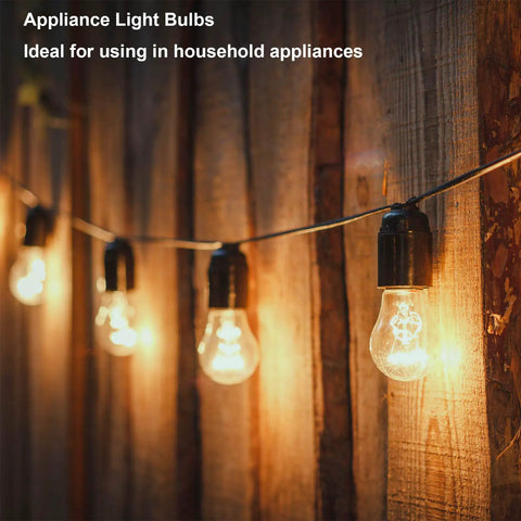 High Temp 40W Oven Light Bulb E26 Medium Base A15 2 Pack for Oven Stove Refrigerator Microwave 300 Degree Resistant