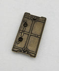 Back view of Retro Rectangle Pull Handles With Screws For Furniture Cabinet Drawer Bookcase Wardrobe Antique Bronze Zinc Alloy.