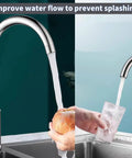 Heavy Duty Four Pack Bathroom Sink Aerator Made Of Premium Solid Brass And Stainless Steel Fits Standard Female Thread Taps To Deliver Smooth Two Point Two Gpm Water Flow Plus Cut Splash Mess Around Your Kitchen Or Bathroom Today, showing a faucet delivering water smoothly without splashing.