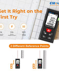 Kick The Bucket On Flimsy Metal Tapes And Grab This Boss Level Laser Distance Meter With Built In Bubble Level For Nailing Wall Measurements Or Furniture Layouts Without Breaking A Sweat, Digital display with measurement features.