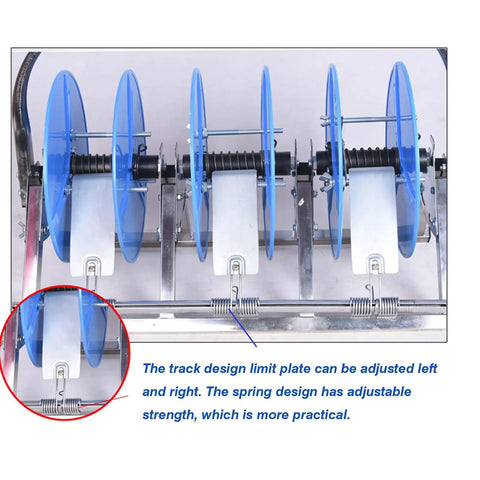 Portable Heavy Duty Four Axis Cable Rack And Wire Dispenser for auto shops with adjustable spring and track design features