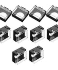 Durable 16mm Square Push Button Guard Covers Rugged Tough Dustproof Protective Caps For Emergency Stop Switches And Industrial Start Buttons Easy Install Button Protector For Heavy Machinery in various angles