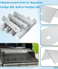 Level Up Your Weekend Cookout With This Knockout Stainless Steel Grill Replacement Kit Featuring Fit Like A Glove Cooking Grids Heavy Duty Heat Plates And Rugged Burners For Prestige Models showing stainless steel heat plates for the Napoleon Prestige 500.