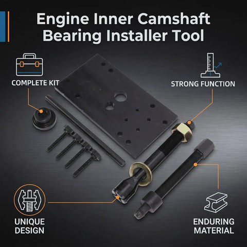 The Real Deal Engine Inner Camshaft Bearing Tool Kit That Lets You Bang It Out With Style Includes Support Plate Puller Round Rod Pin Installation Screw And Full Hardware Set For Sure Thing Repair Jobs Guaranteed, black steel repair kit