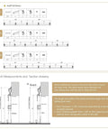 Diagram showing track measurements and section drawings for Heavy Duty 10 Foot Galvanized Outdoor Sliding Barn Door Hardware Kit With 450 Lb Capacity Exterior Track System Built For Weatherproof Outdoor Use Fits One Door Up To 60 Inches Wide Built Tough For Any Weather.