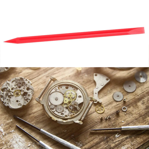 Movement Installation Rod For Watches And Dial Repair Cleaning Sticks ABS Plastic Double End Watchmaking Tool, red color