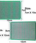 Dope Prototyping PCB Boards Set For Electronics Projects 7 By 10 Centimeter And 8 By 12 Centimeter FR4 Single Sided Ten Pieces