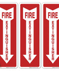 Fire Extinguisher Decal Self Adhesive Sticker 4x12 Inches 4 Mil Vinyl Sign For Indoor And Outdoor Use UV Protected And Waterproof Sleek Yet Tough As Nails Label Pack Of 3