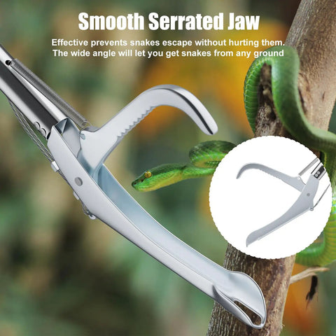 47 Inch Extra Heavy Duty Snake Tongs Reptile Grabber Catcher With Wide Jaw And Long Reach For Safe Humane Handling From A Distance Pro Grade Quality Tools