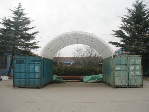 20x20 Ft Open Canopy Shelter With No Interior Pole Heavy Duty 18 Oz PVC Build Clear Covered Space Worksite Ready Warehouse Tent